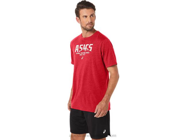 1977 MTn Tee Classic Red Heather Asics XXPD21