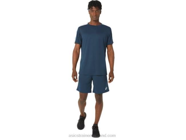 Block Short Sleeve Top French Blue/Polar Shade Asics XXPD66