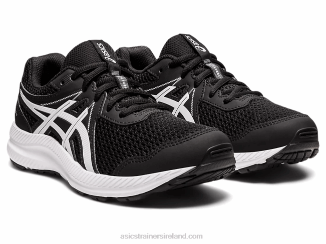 Contend 7 Grade School Black/White Asics XXPD4542