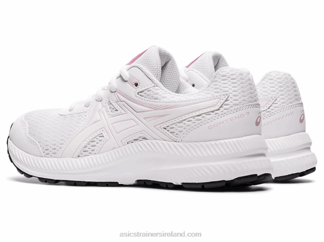 Contend 7 Grade School White/Barely Rose Asics XXPD4472