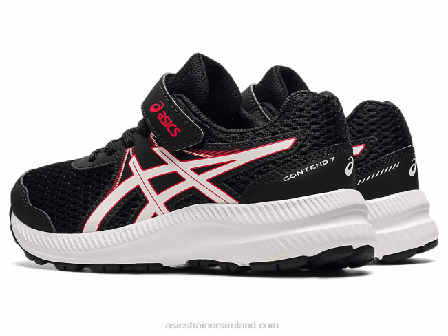 Contend 7 Pre-School Black/Electric Red Asics XXPD4512