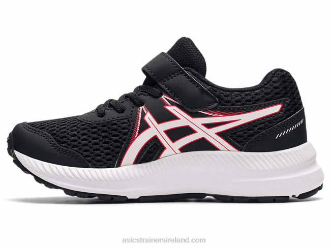 Contend 7 Pre-School Black/Electric Red Asics XXPD4512