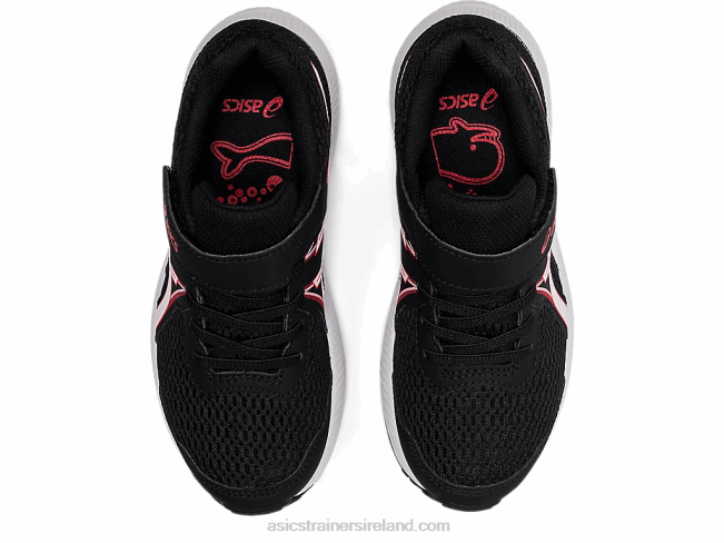 Contend 7 Pre-School Black/Electric Red Asics XXPD4512