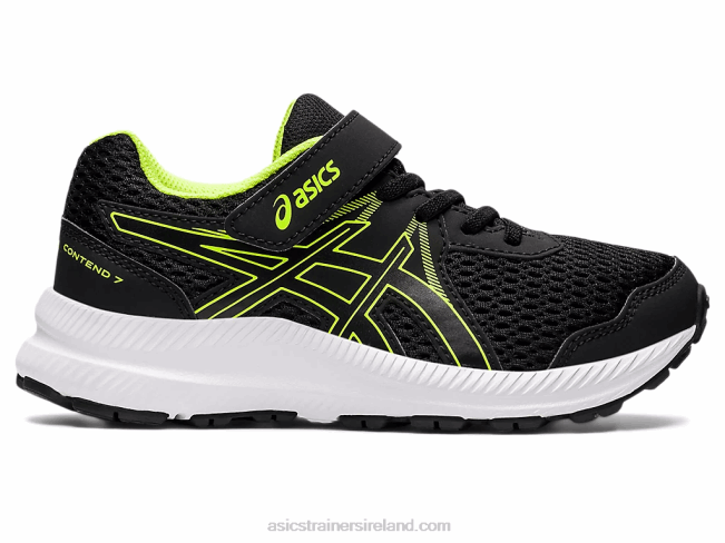 Contend 7 Pre-School Black/Hazard Green Asics XXPD4518