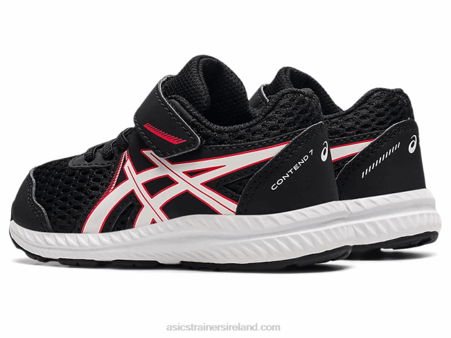 Contend 7 Toddler Size Black/Electric Red Asics XXPD4523