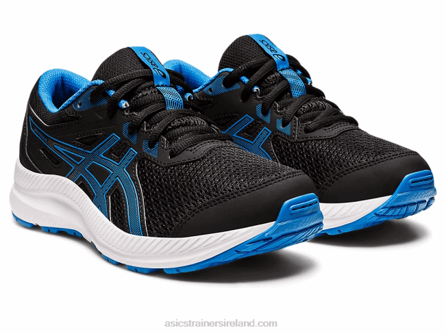 Contend 8 Grade School Black/Electric Blue Asics XXPD4394