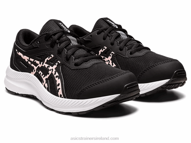 Contend 8 Grade School Black/Frosted Rose Asics XXPD4400