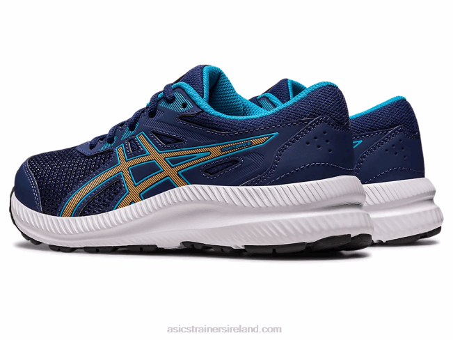 Contend 8 Grade School Indigo Blue/Sun Peach Asics XXPD4286