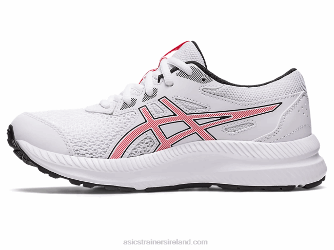 Contend 8 Grade School White/Electric Red Asics XXPD4281