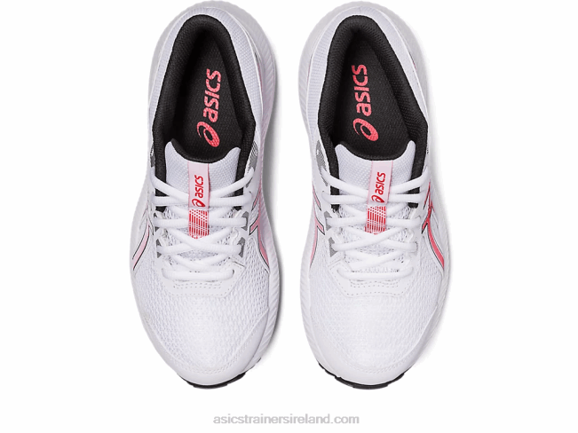 Contend 8 Grade School White/Electric Red Asics XXPD4281