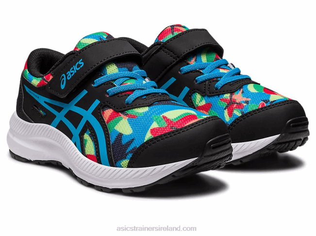 Contend 8 Pre-School Black/Island Blue Asics XXPD4247