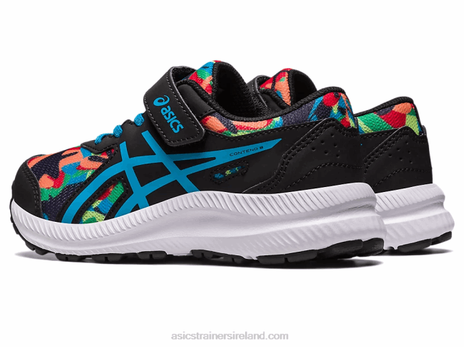 Contend 8 Pre-School Black/Island Blue Asics XXPD4247