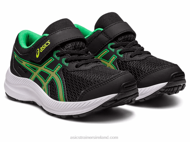 Contend 8 Pre-School Black/Lime Zest Asics XXPD4243