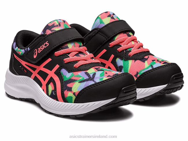 Contend 8 Pre-School Black/Papaya Asics XXPD4249