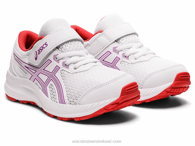 Contend 8 Pre-School White/Orchid Asics XXPD4403