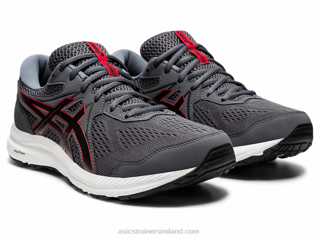 Gel-Contend 7 Extra Wide Carrier Grey/Classic Red Asics XXPD1953