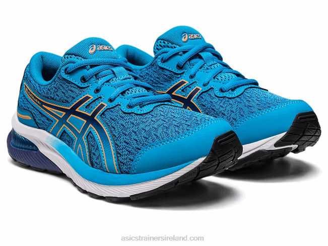 Gel-Cumulus 24 Grade School Island Blue/Sun Peach Asics XXPD4228