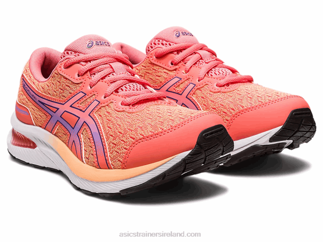 Gel-Cumulus 24 Grade School Papaya/Dusty Purple Asics XXPD4236