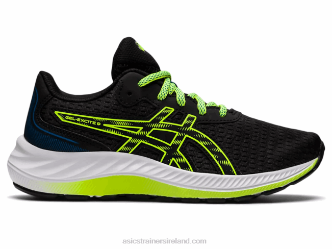 Gel-Excite 9 Grade School Black/Hazard Green Asics XXPD4507