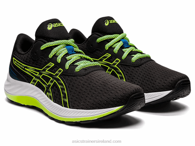 Gel-Excite 9 Grade School Black/Hazard Green Asics XXPD4507