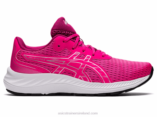 Gel-Excite 9 Grade School Pink Glo/Pure Silver Asics XXPD4459