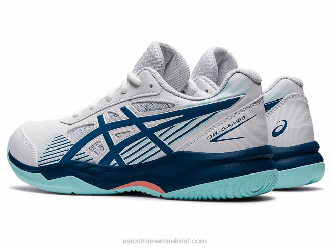 Gel-Game 8 Grade School White/Light Indigo Asics XXPD4492