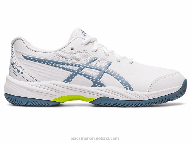 Gel-Game 9 Grade School White/Steel Blue Asics XXPD4267