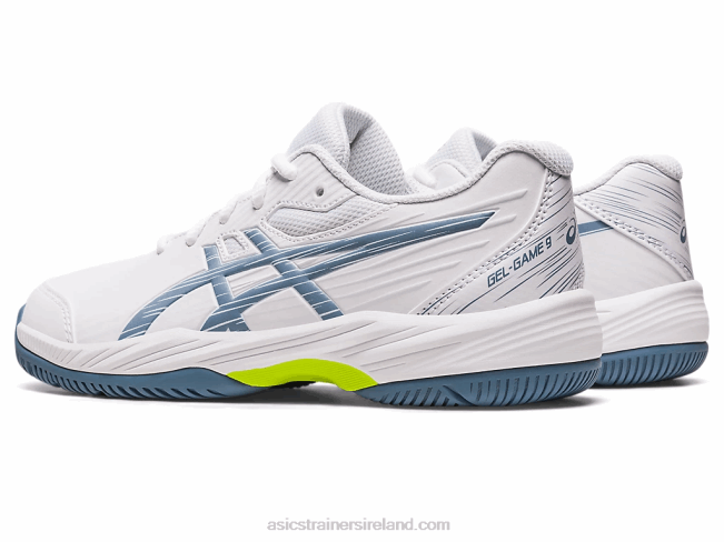 Gel-Game 9 Grade School White/Steel Blue Asics XXPD4267