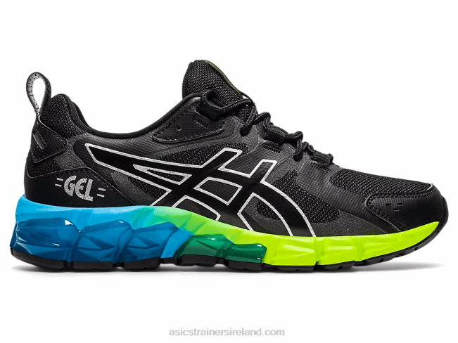 Gel-Quantum 180 6 Grade School Black/Aizuri Blue Asics XXPD4315