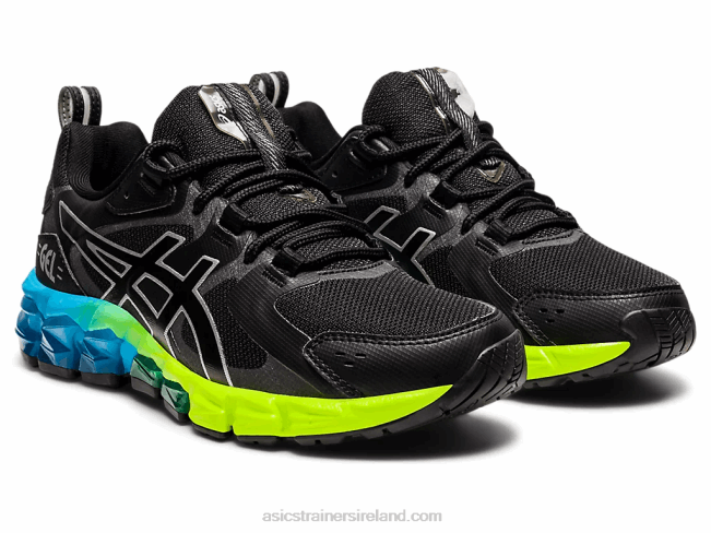 Gel-Quantum 180 6 Grade School Black/Aizuri Blue Asics XXPD4315