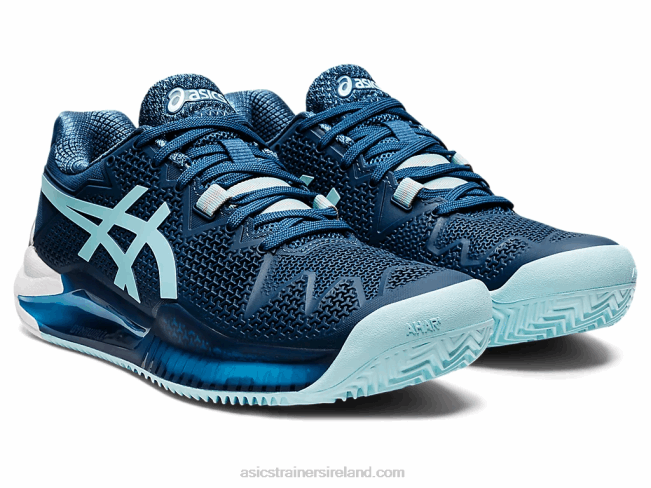 Gel-Resolution 8 Clay Light Indigo/Clear Blue Asics XXPD3259