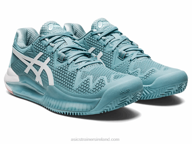 Gel-Resolution 8 Clay Smoke Blue/White Asics XXPD3087