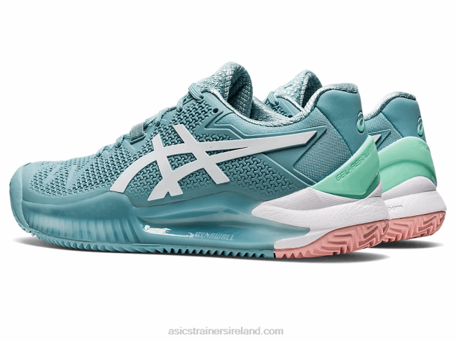 Gel-Resolution 8 Clay Smoke Blue/White Asics XXPD3087