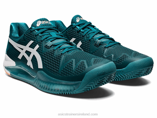 Gel-Resolution 8 Clay Velvet Pine/White Asics XXPD1224