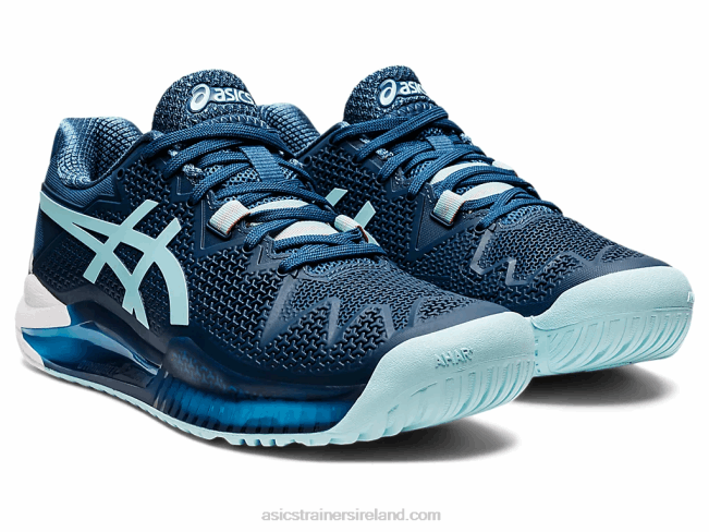 Gel-Resolution 8 Wide Light Indigo/Clear Blue Asics XXPD3521