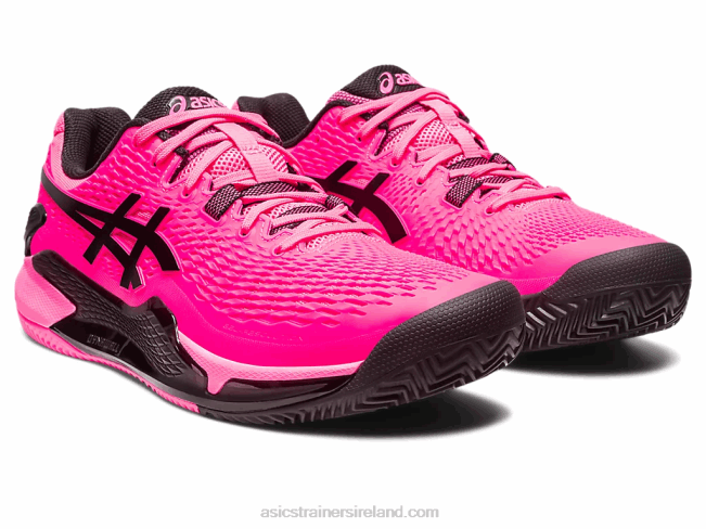 Gel-Resolution 9 Clay Hot Pink/Black Asics XXPD49