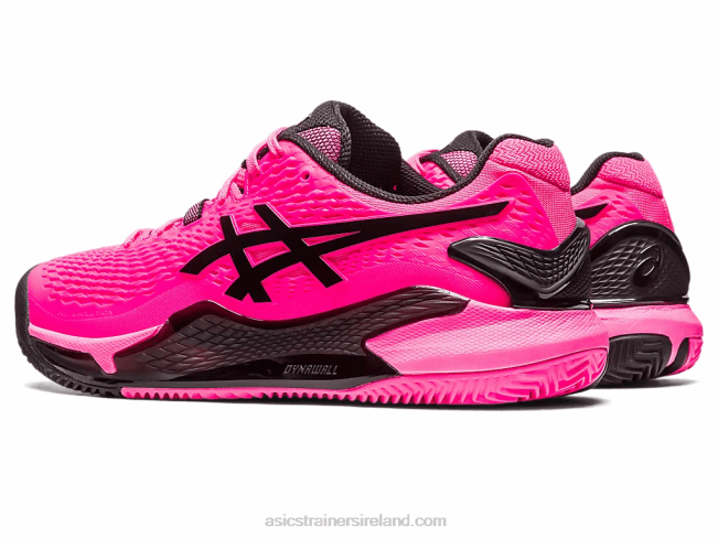 Gel-Resolution 9 Clay Hot Pink/Black Asics XXPD49