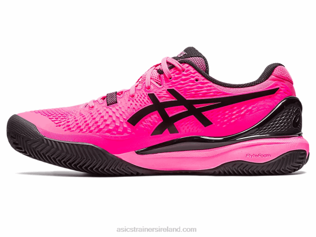 Gel-Resolution 9 Clay Hot Pink/Black Asics XXPD49