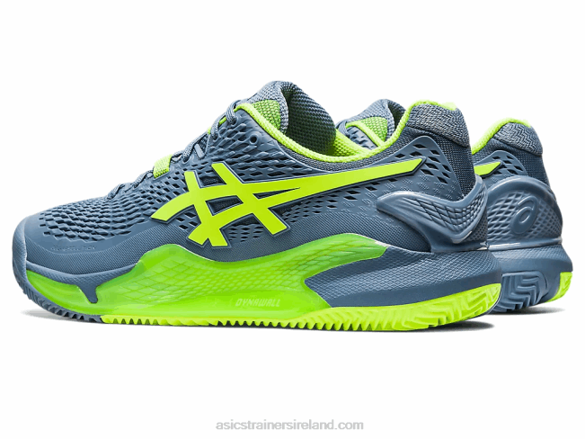 Gel-Resolution 9 Clay Steel Blue/Hazard Green Asics XXPD398