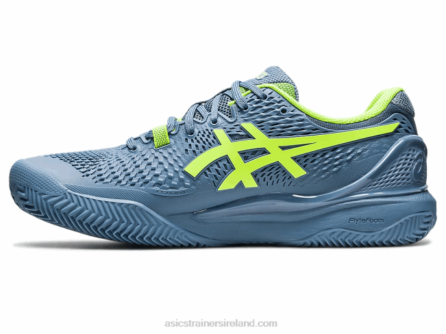 Gel-Resolution 9 Clay Steel Blue/Hazard Green Asics XXPD398