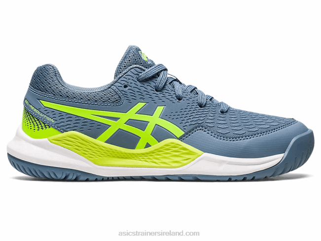 Gel-Resolution 9 Grade School Steel Blue/Hazard Green Asics XXPD4219