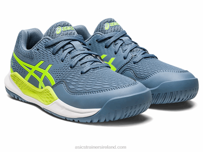 Gel-Resolution 9 Grade School Steel Blue/Hazard Green Asics XXPD4219