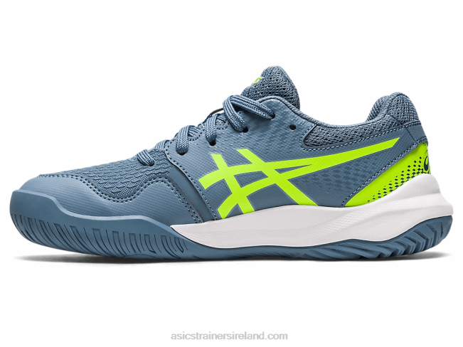 Gel-Resolution 9 Grade School Steel Blue/Hazard Green Asics XXPD4219