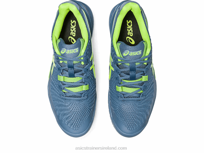 Gel-Resolution 9 Wide Steel Blue/Hazard Green Asics XXPD364