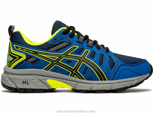 Gel-Venture 7 Grade School Black/Safety Yellow Asics XXPD4570