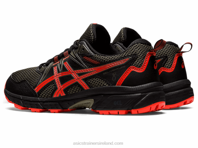 Gel-Venture 8 Grade School Black/Cherry Tomato Asics XXPD4389