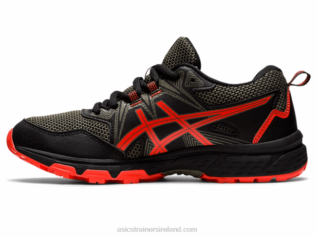 Gel-Venture 8 Grade School Black/Cherry Tomato Asics XXPD4389