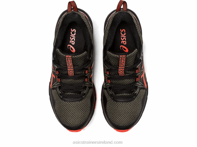 Gel-Venture 8 Grade School Black/Cherry Tomato Asics XXPD4389