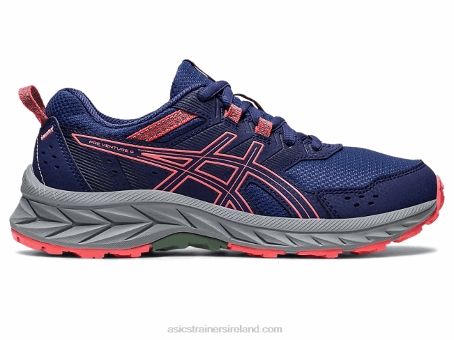 Gel-Venture 9 Grade School Indigo Blue/Papaya Asics XXPD4220