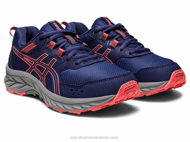 Gel-Venture 9 Grade School Indigo Blue/Papaya Asics XXPD4220